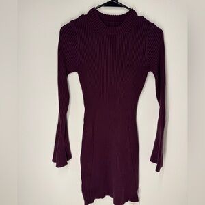 Commense body con Burgundy Knit Dress